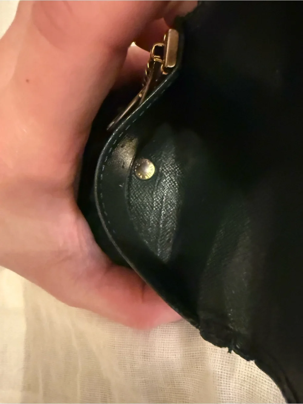 Louis Vuitton Green Tiaga Key & Card Holder